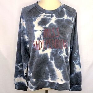 RAE DUNN MISS INDEPENDENT TIE DYE SWEATSHIRT NWT